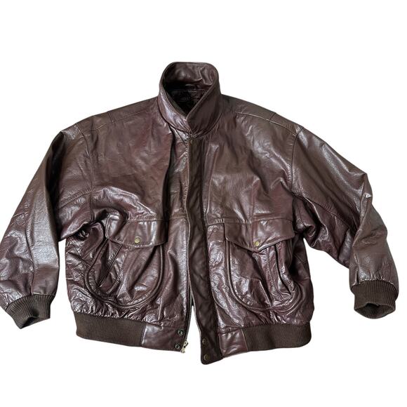 Vintage Wilsons Aviator adventure bound leather jacket motorcycle 2XL mens - Picture 2 of 10